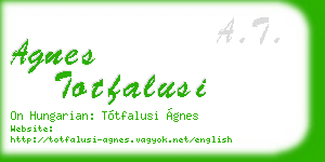 agnes totfalusi business card